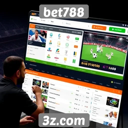 Interface de usuário do site bet788 em foco